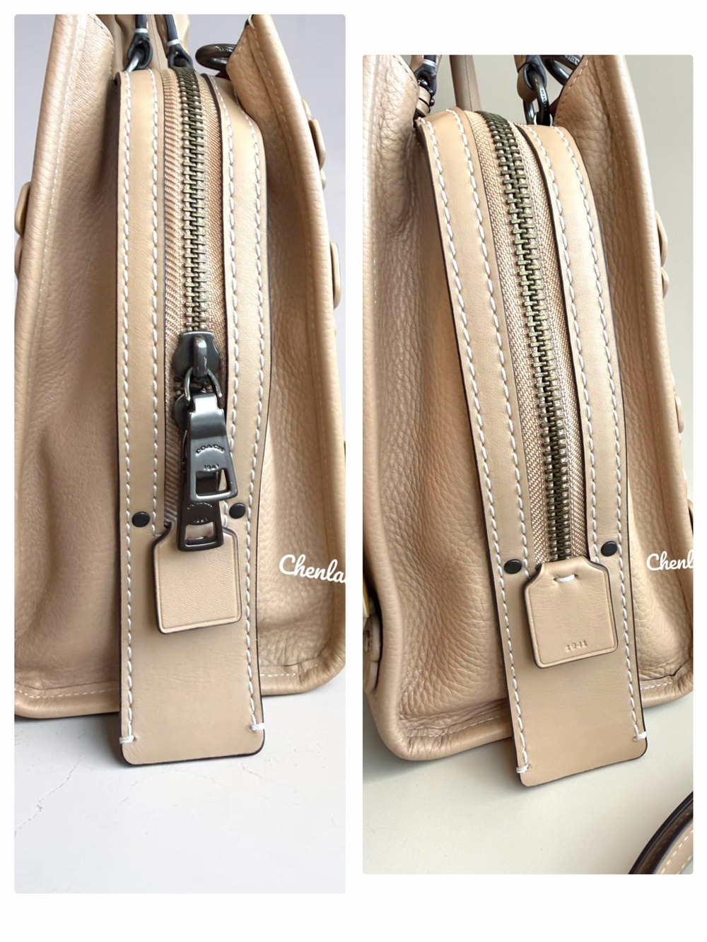 Like New Coach Rogue 30 Tea Rose Satchel - Picture 7 of 15